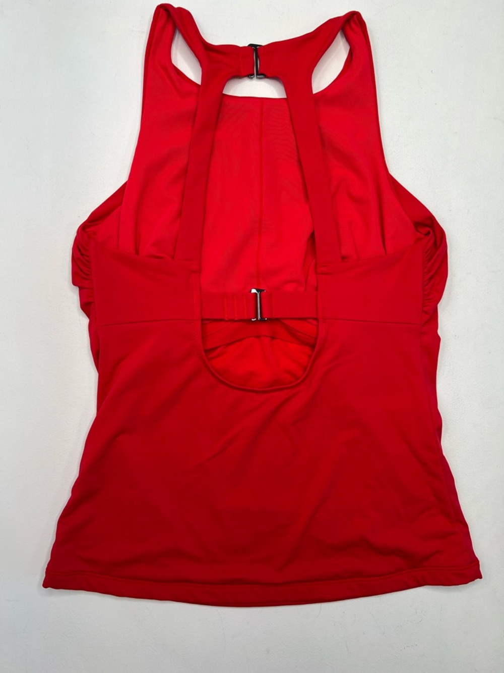 Athleta Maldives Bra Cup Tankini high neck 34D/DD cherry red - Picture 4 of 9